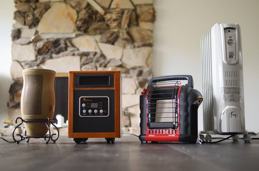 infrared heater on floor